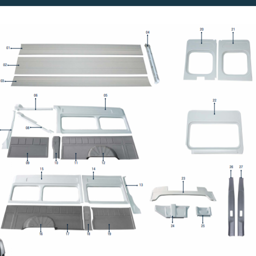DUCATO ABS Plastic Interior Trim Set for Campers Minibuses and Buses Top Seller Wholesale Product